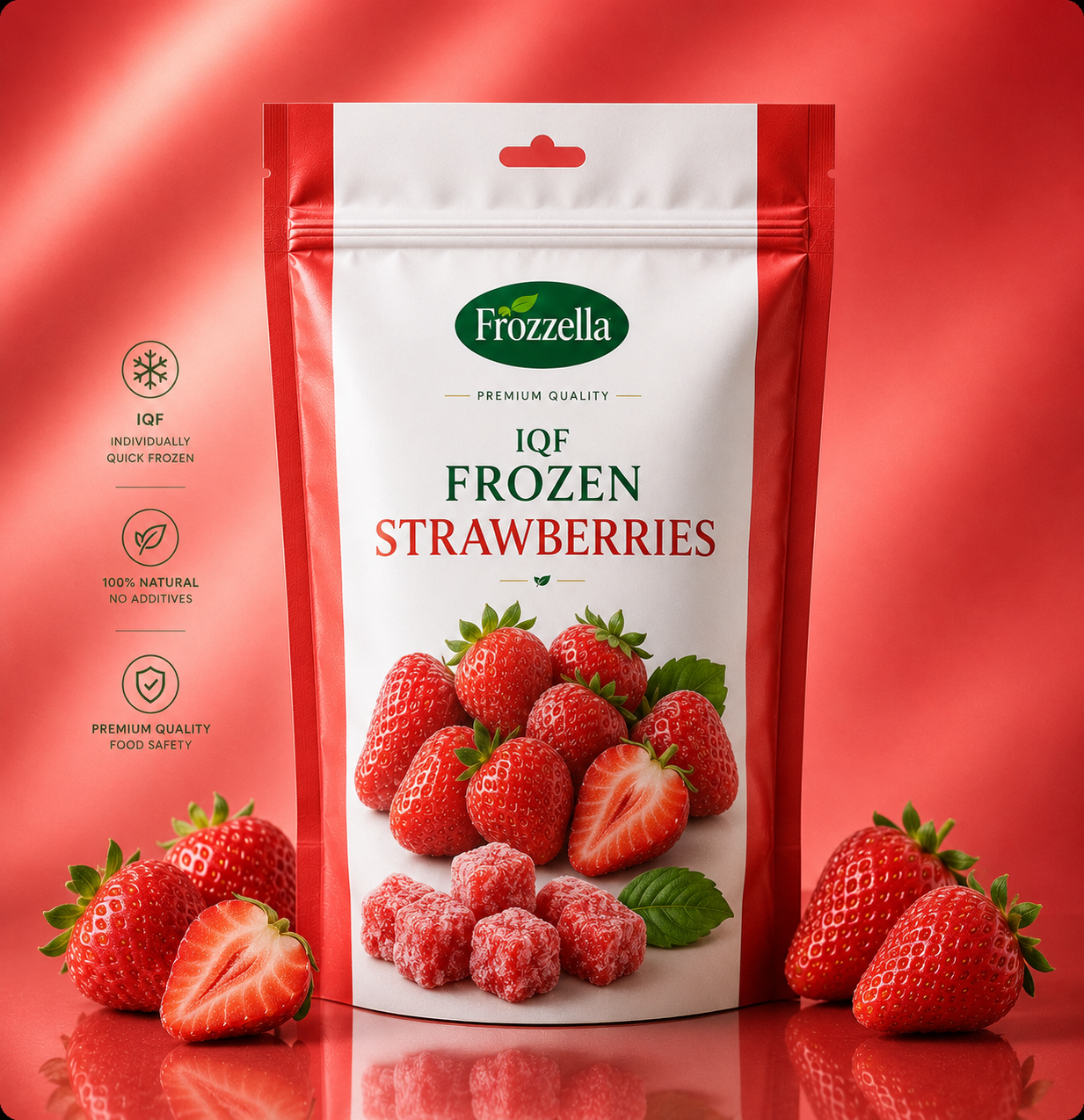 IQF Frozen  Strawberries